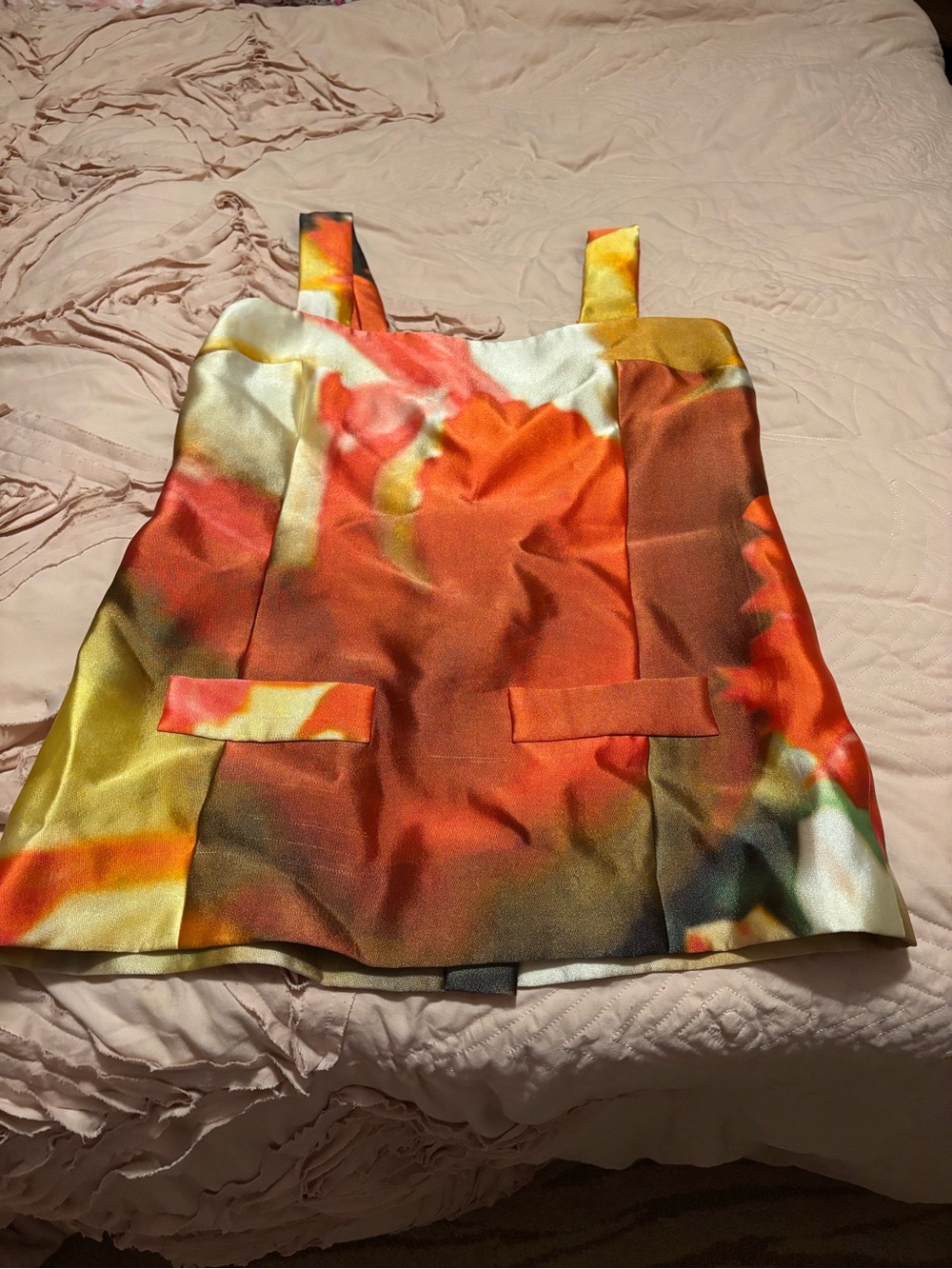 Oscar de la Renta multi colored blouse size 8